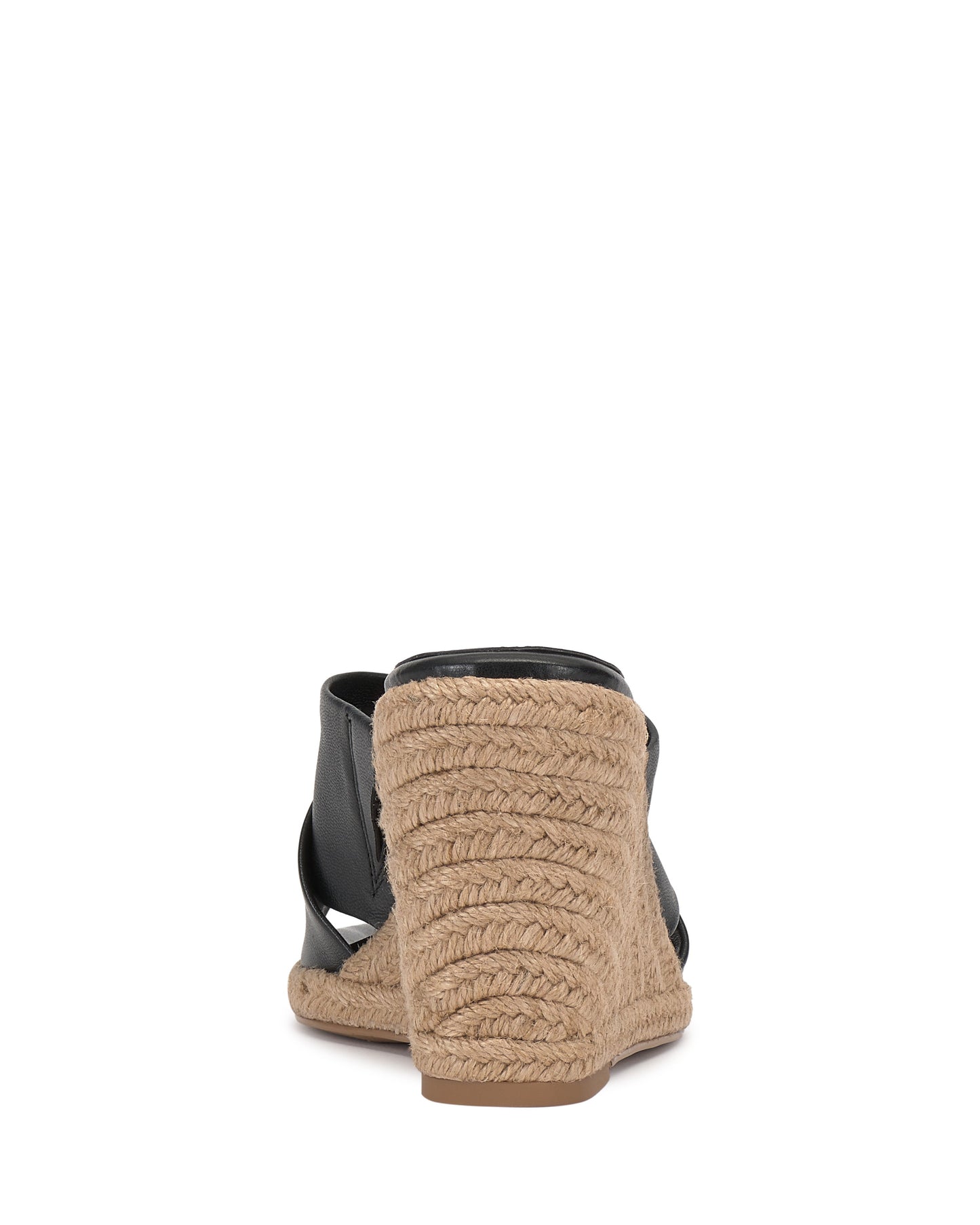 Vince Camuto Fisella Espadrille Wedge Sandal Black Leather