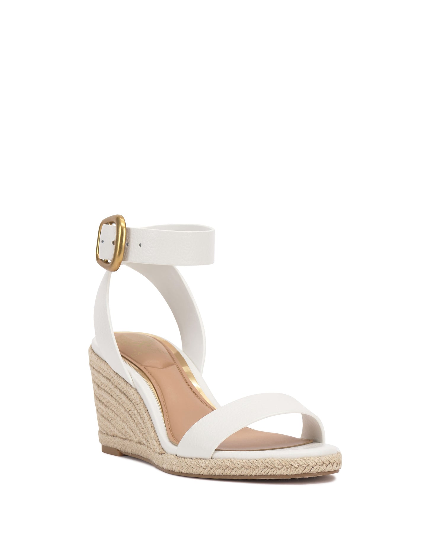 Vince Camuto Felia Espadrille Wedge Sandal Bianco Leather