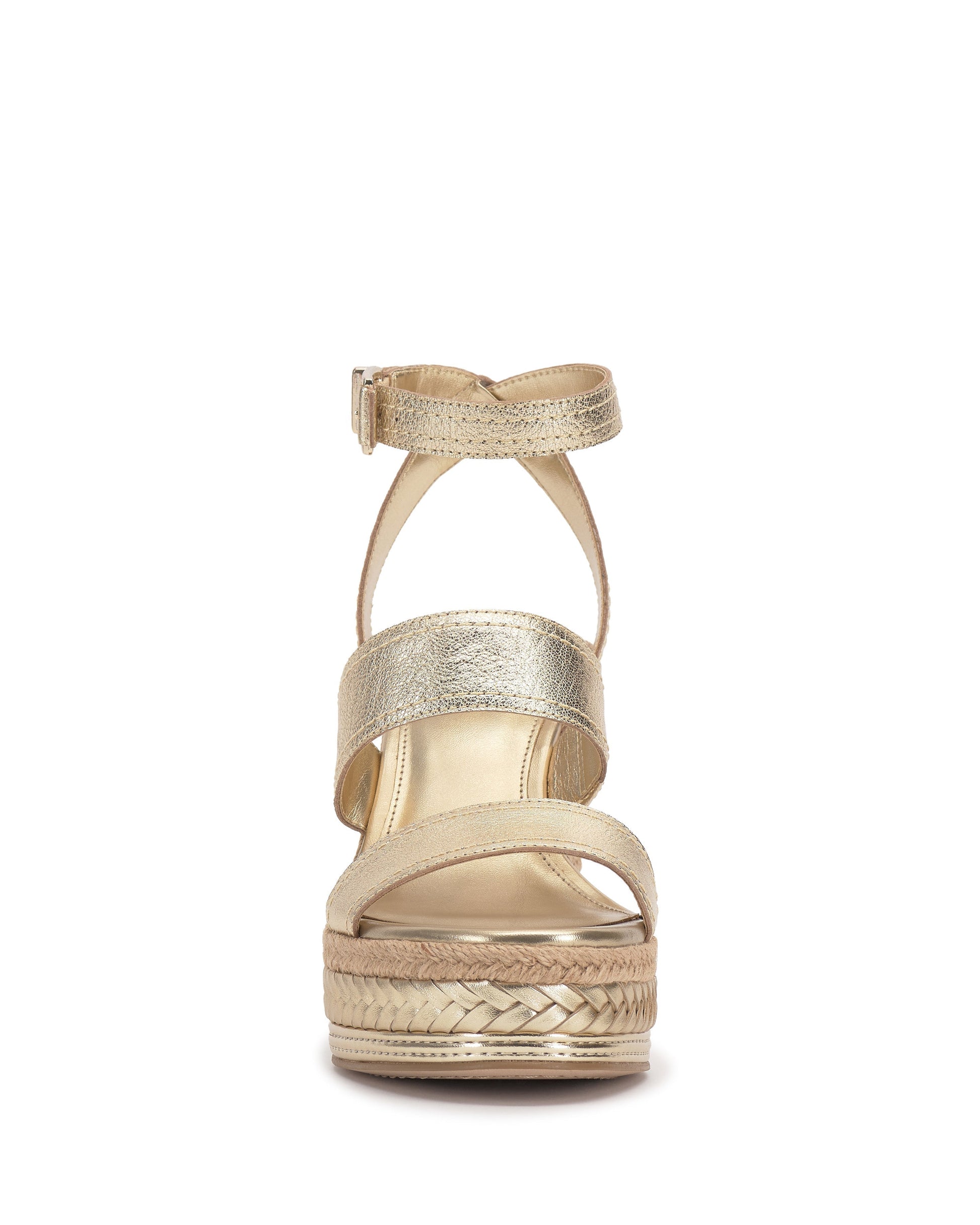 Vince Camuto Esmia Espadrille Wedge Sandal Egyptian Gold Leather