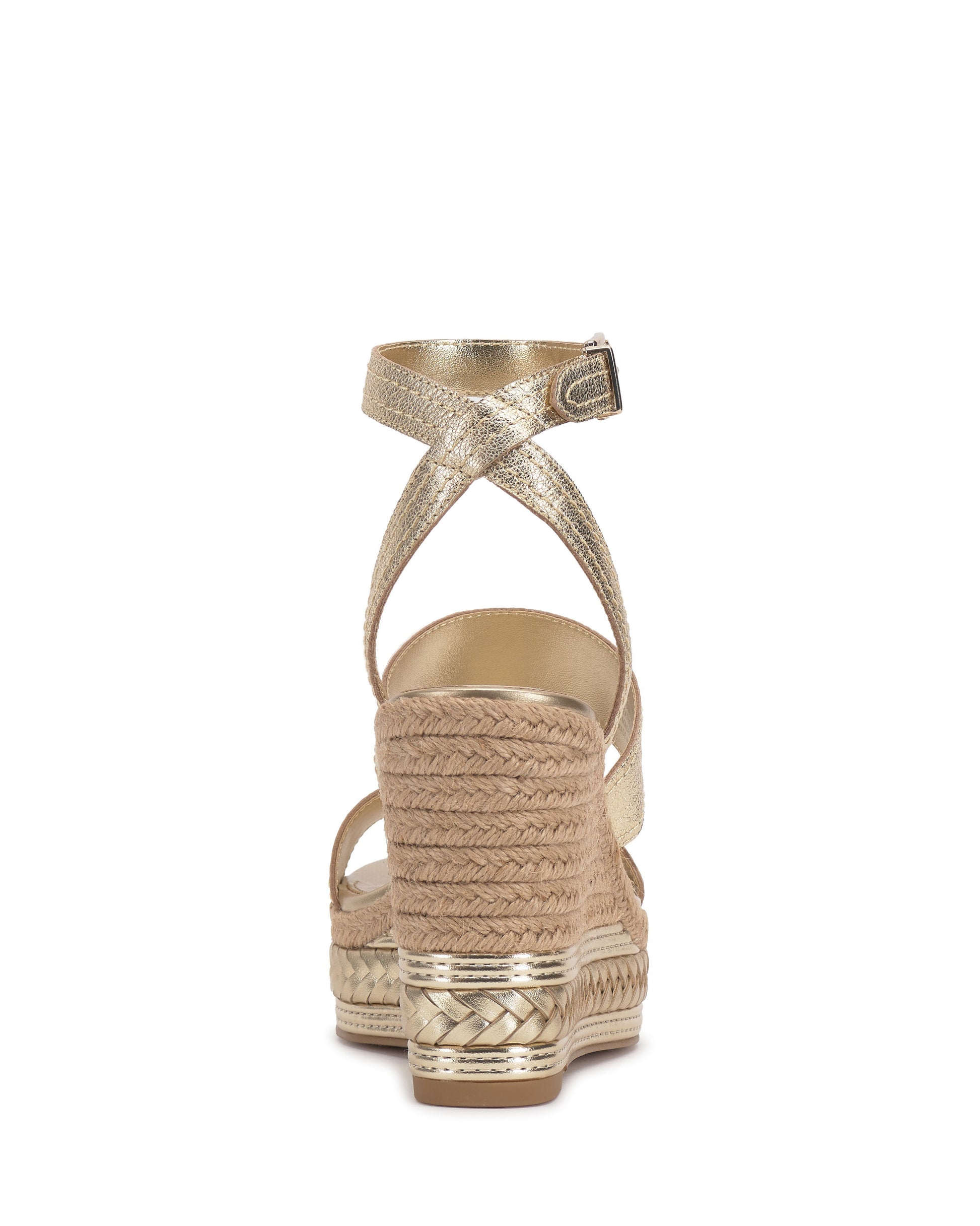 Vince Camuto Esmia Espadrille Wedge Sandal Egyptian Gold Leather