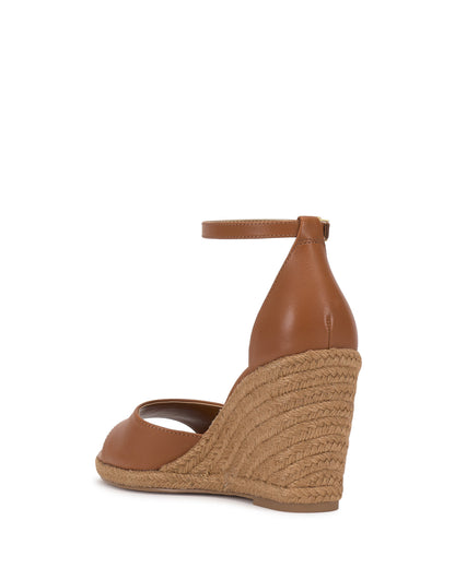 Vince Camuto Felyn Espadrille Wedge Sandal Golden Walnut Leather