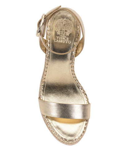 Vince Camuto Fainel Espadrille Wedge Sandal Egyptian Gold