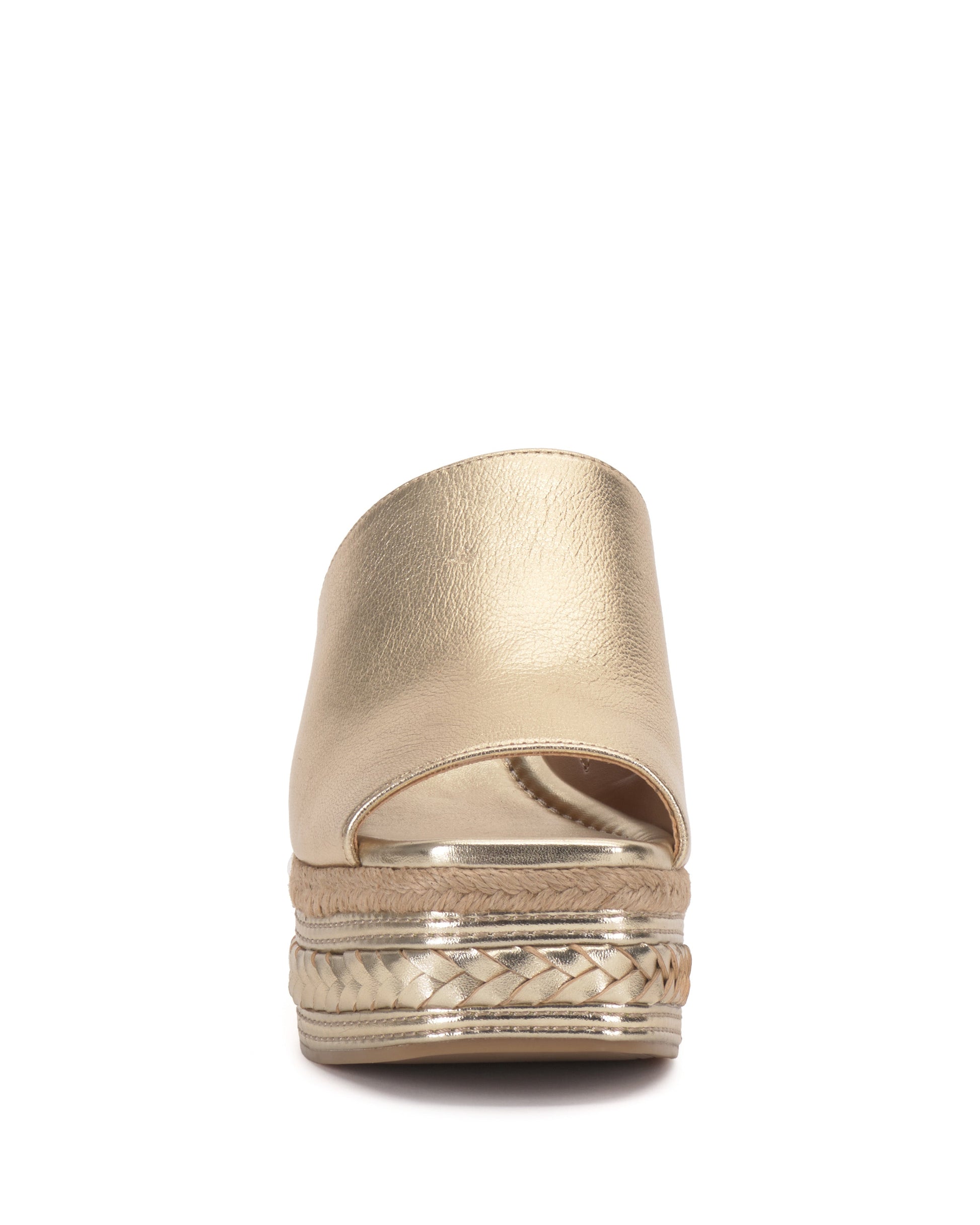 Vince Camuto Lierna Espadrille Wedge Sandal Egyptian Gold Leather