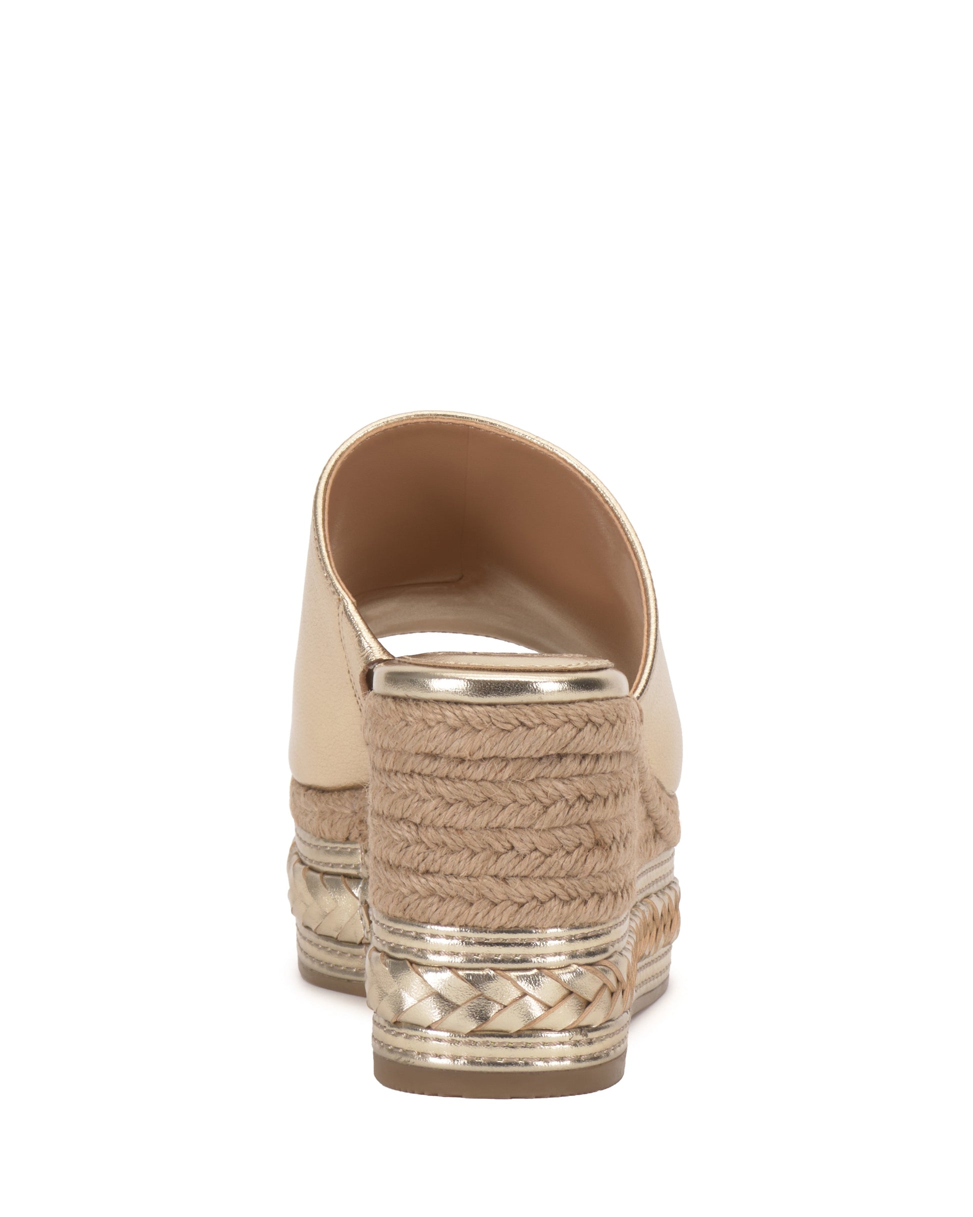Vince Camuto Lierna Espadrille Wedge Sandal Egyptian Gold Leather