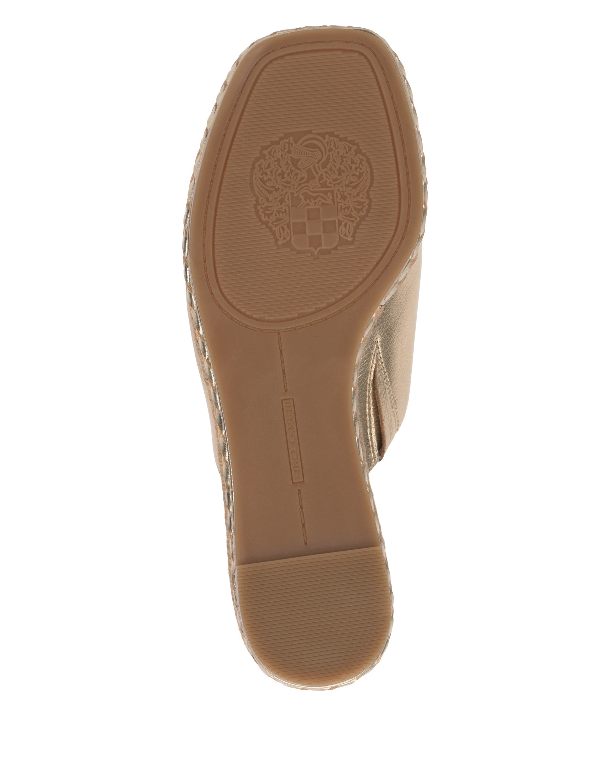 Vince Camuto Lierna Espadrille Wedge Sandal Egyptian Gold Leather