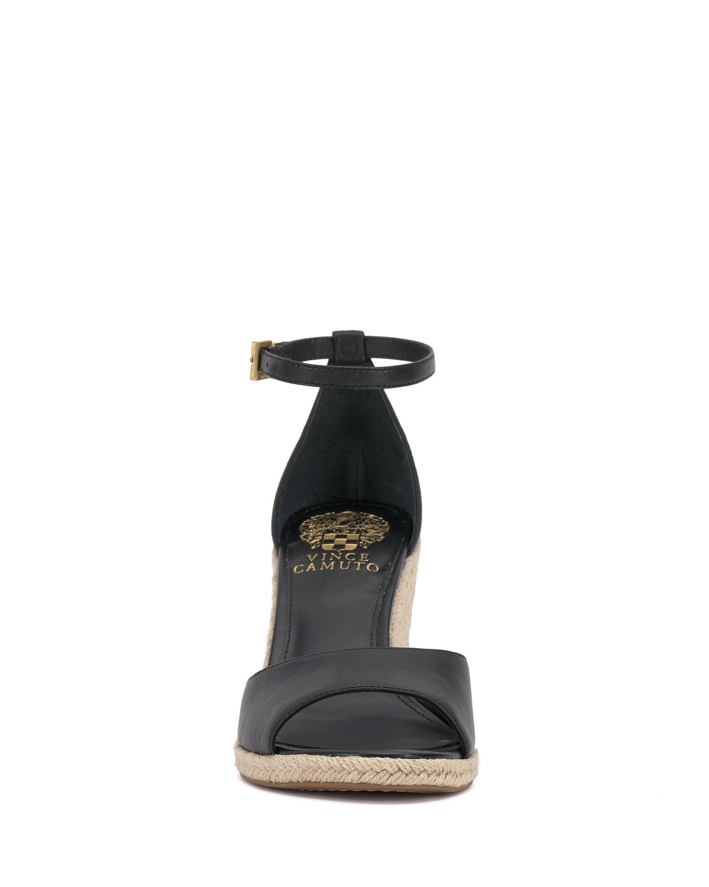 Vince Camuto Felyn Espadrille Wedge Sandal Black Leather