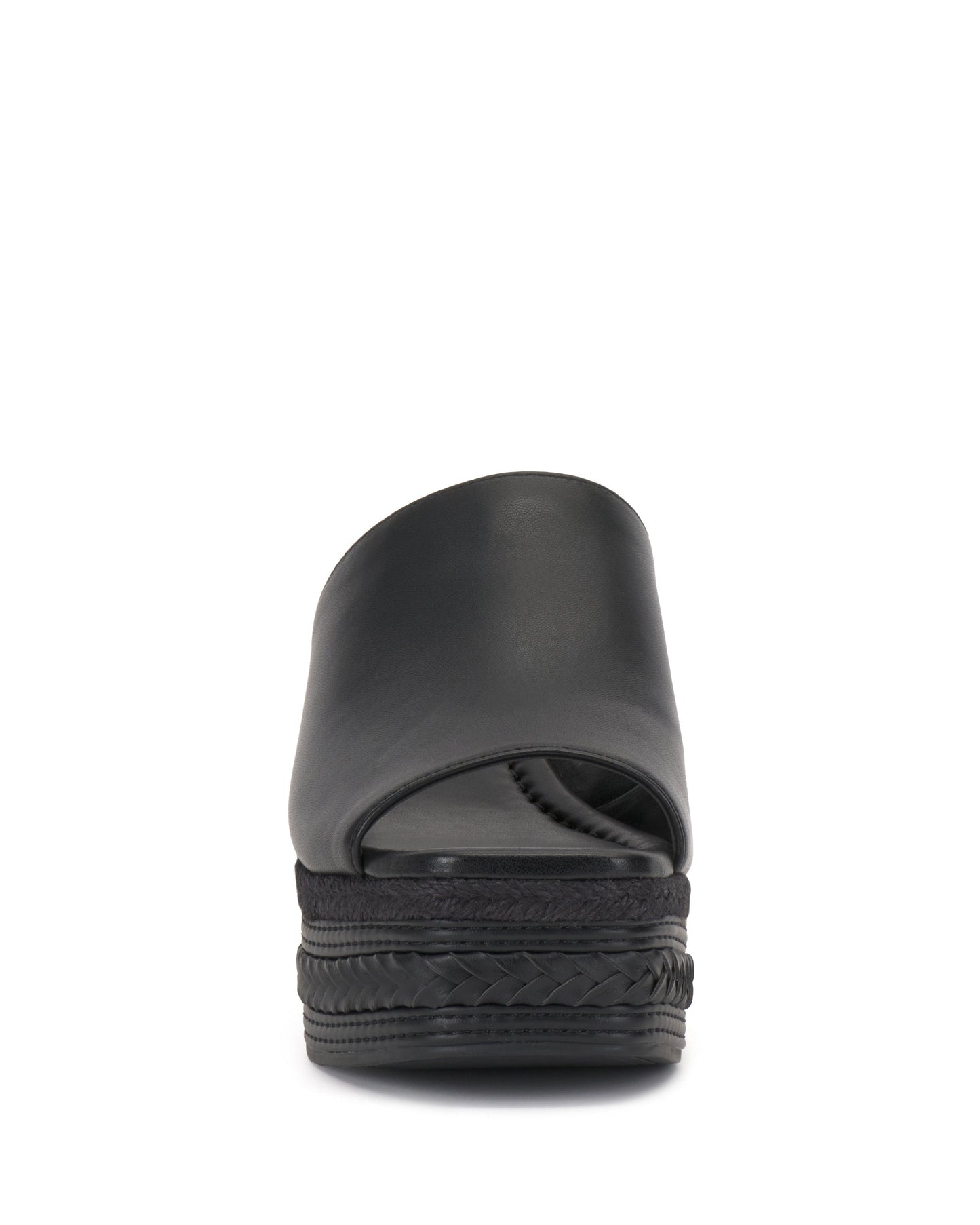 Vince Camuto Lierna Espadrille Wedge Sandal Black Leather