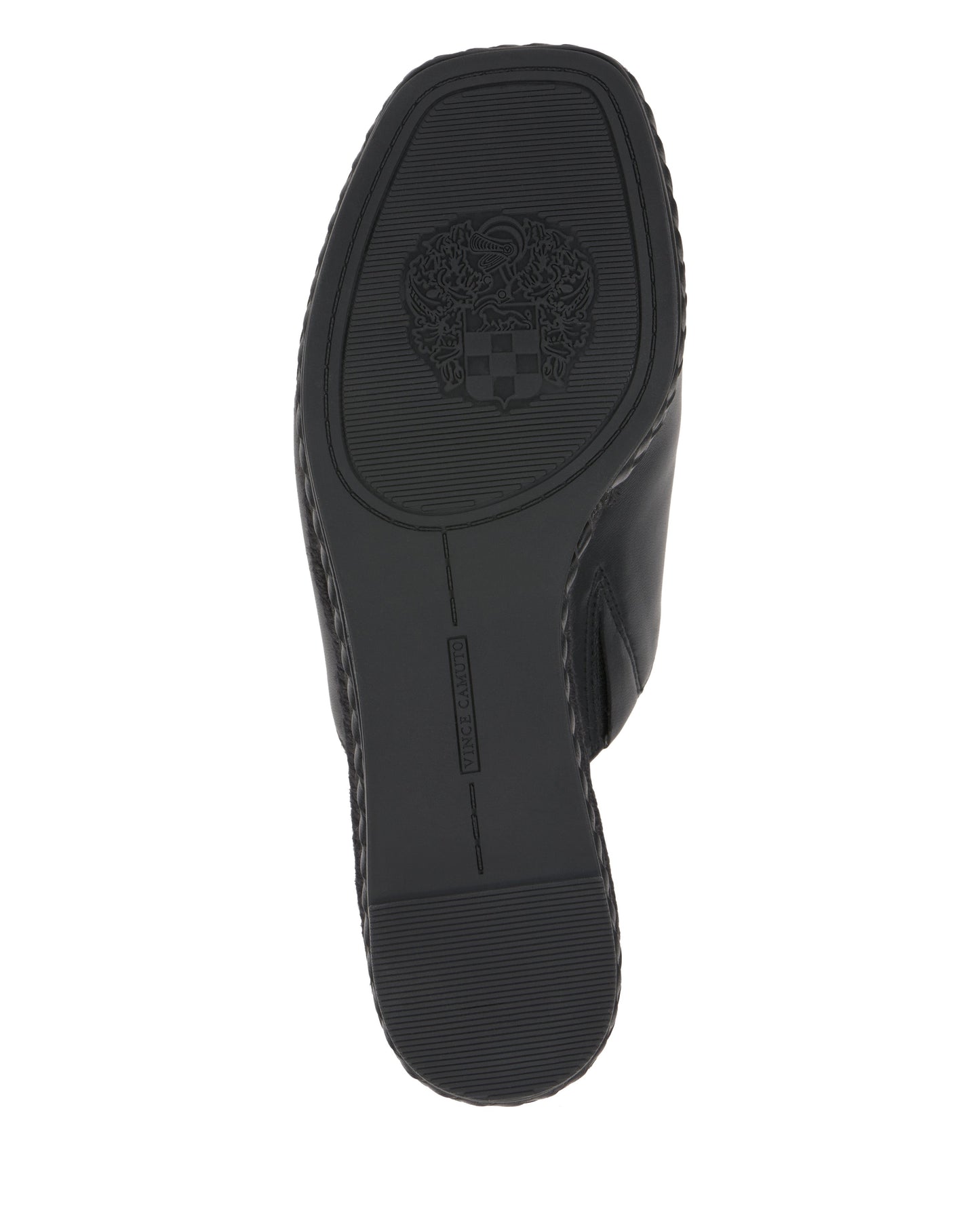 Vince Camuto Lierna Espadrille Wedge Sandal Black Leather