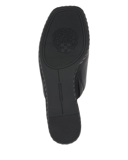 Vince Camuto Lierna Espadrille Wedge Sandal Black Leather