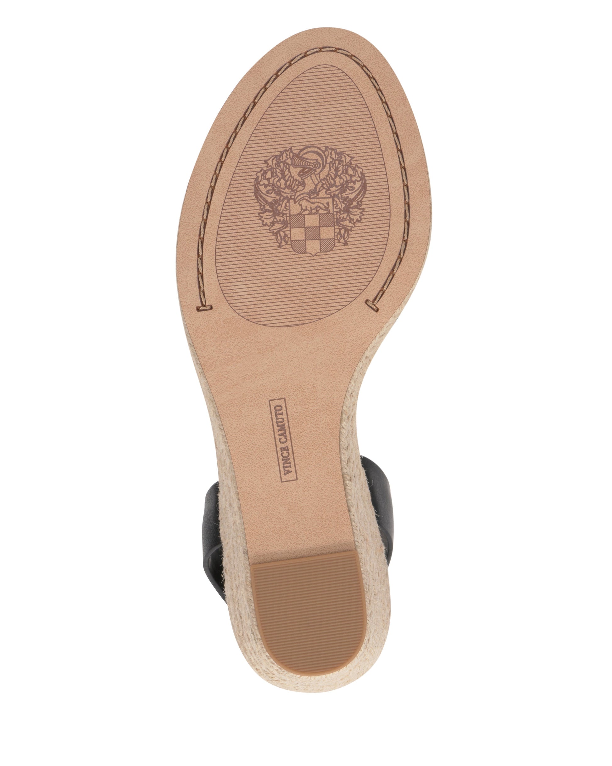 Vince Camuto Fainel Espadrille Wedge Sandal Black Leather