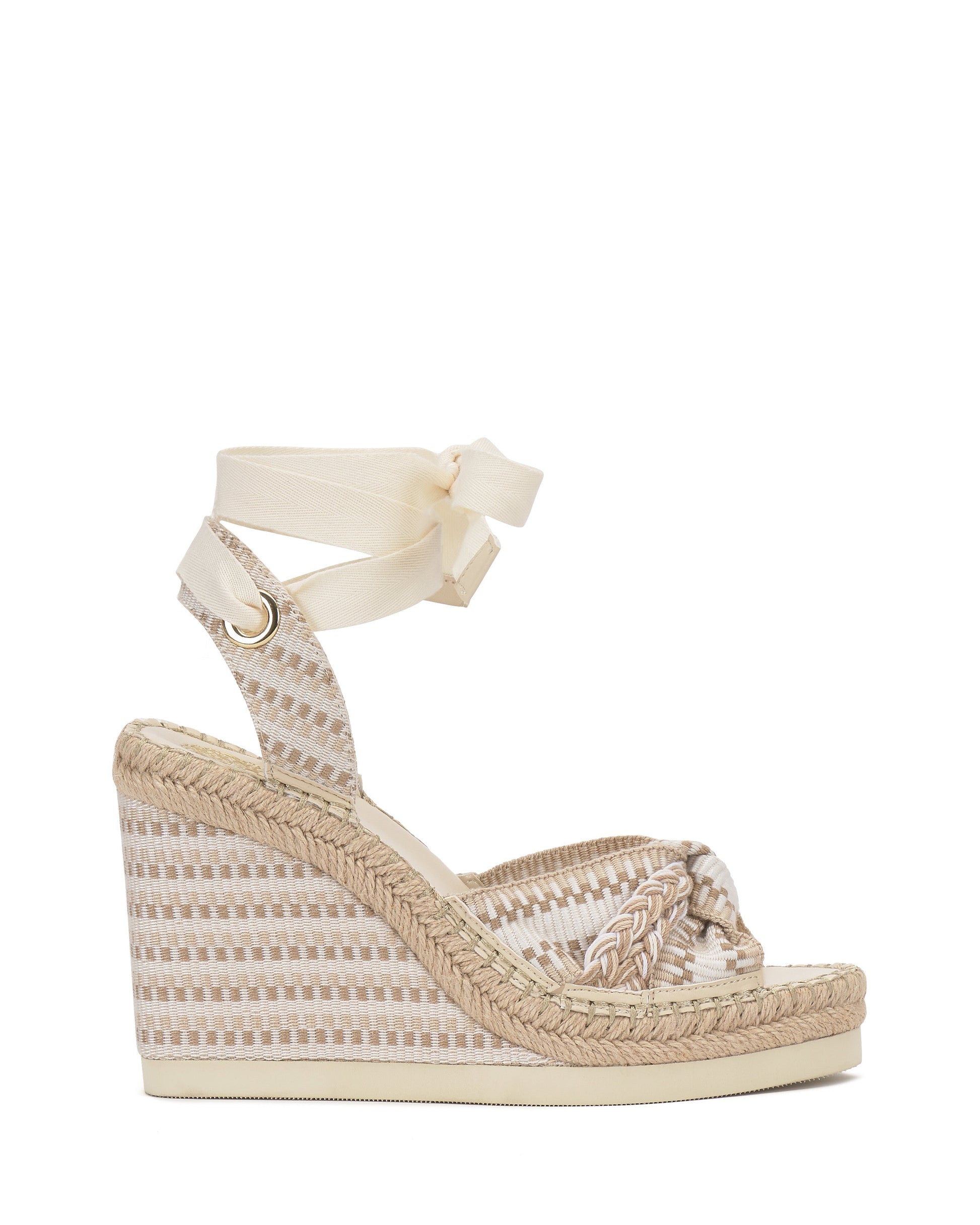 Vince Camuto Bealie Wedge Sandal Ivory Multi