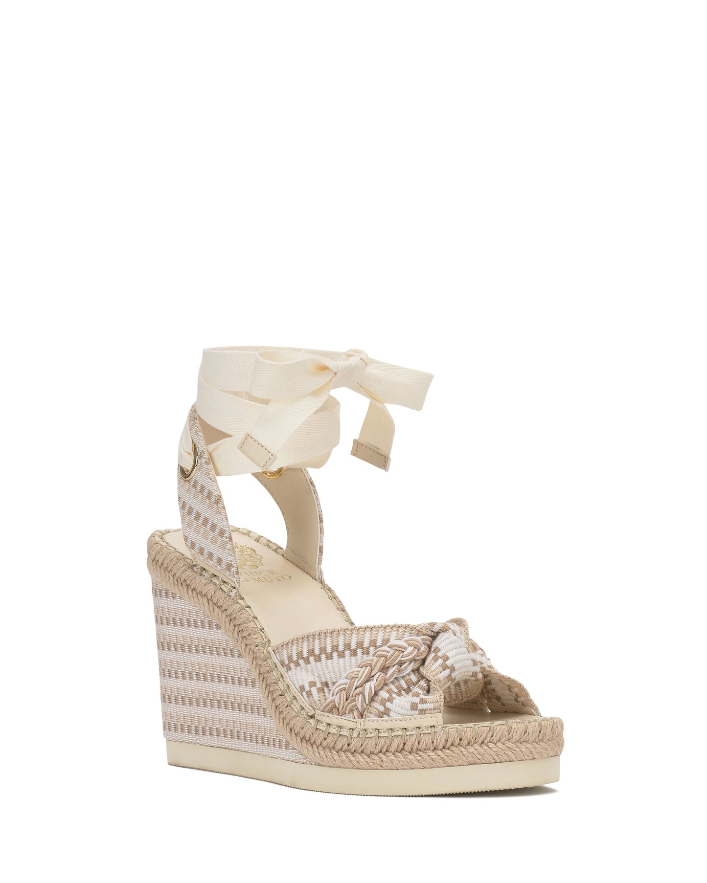 Vince Camuto Bealie Wedge Sandal Ivory Multi