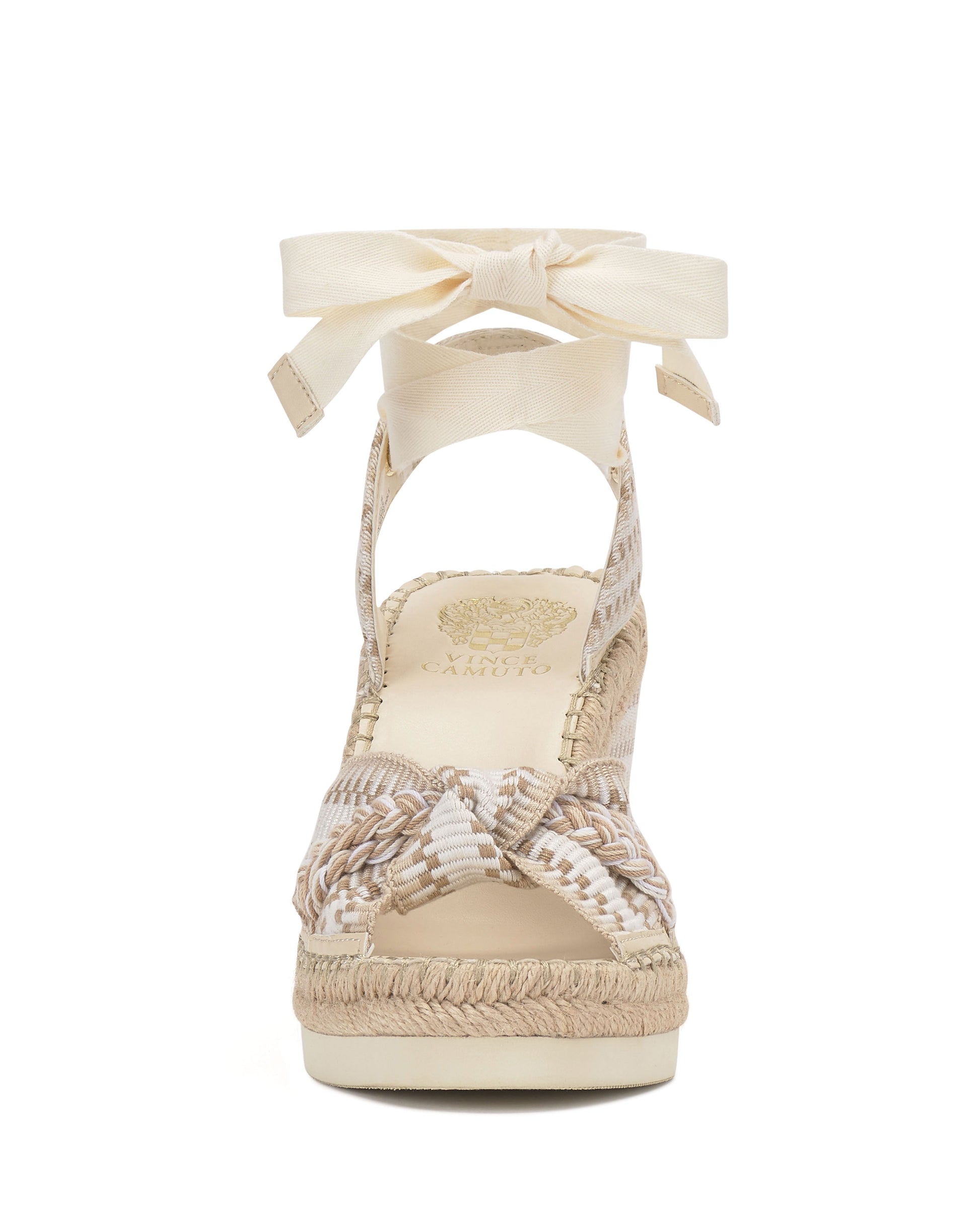 Vince Camuto Bealie Wedge Sandal Ivory Multi