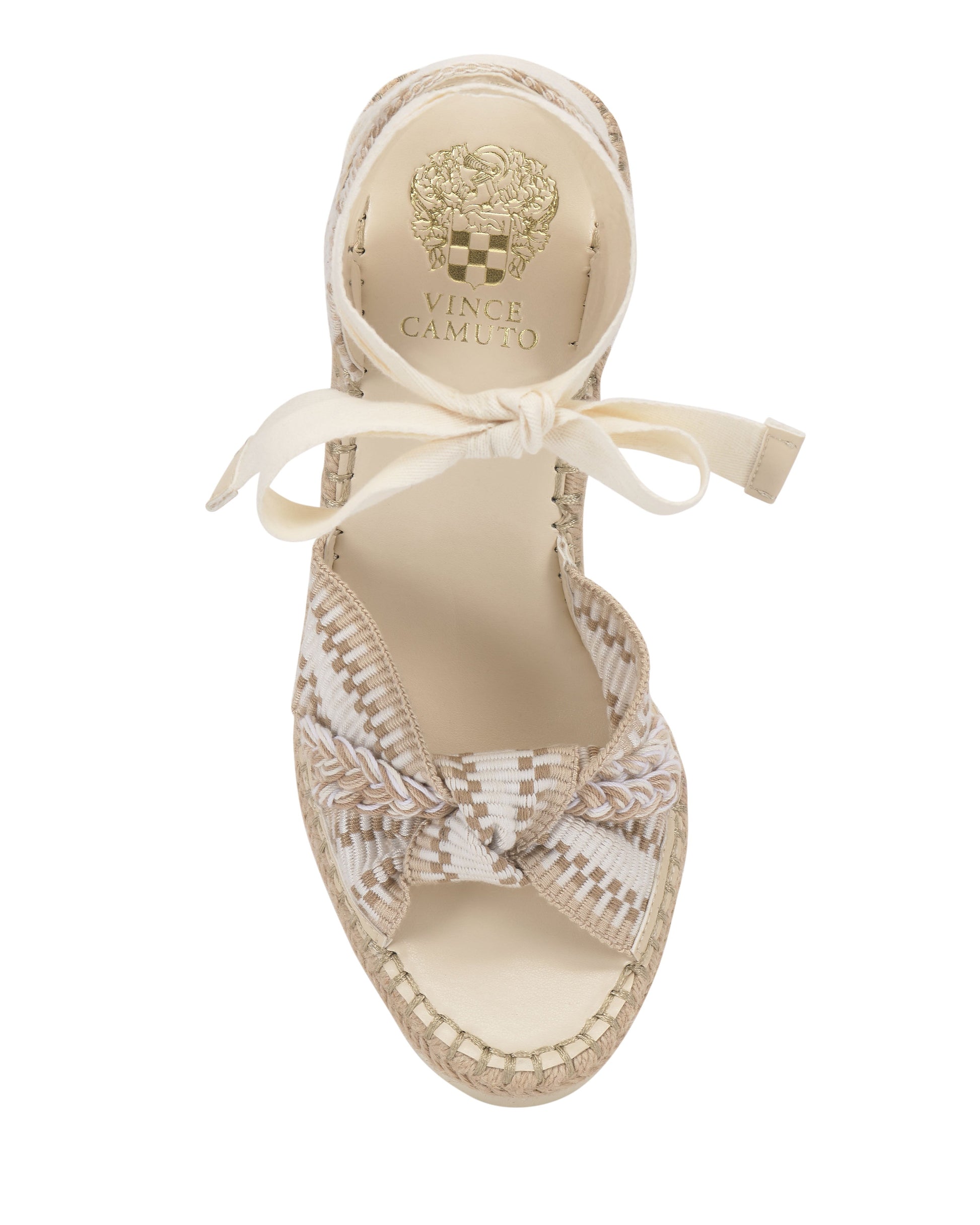 Vince Camuto Bealie Wedge Sandal Ivory Multi