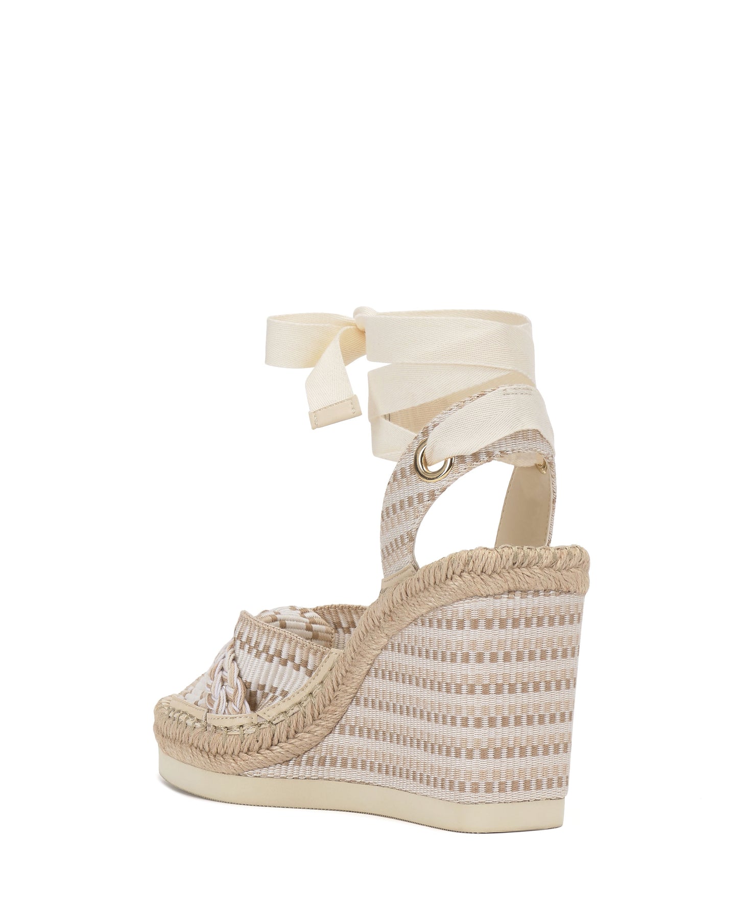 Vince Camuto Bealie Wedge Sandal Ivory Multi
