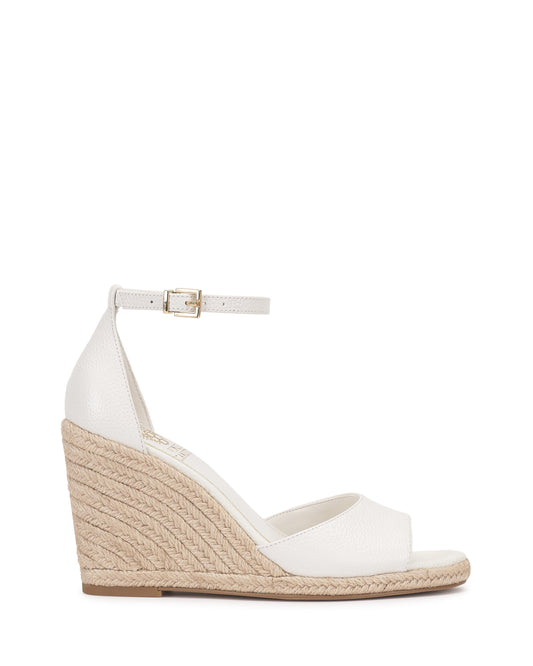 Vince Camuto Felyn Espadrille Wedge Sandal Bianco Leather