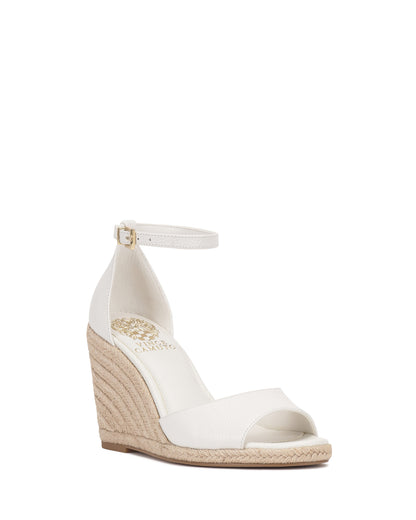Vince Camuto Felyn Espadrille Wedge Sandal Bianco Leather