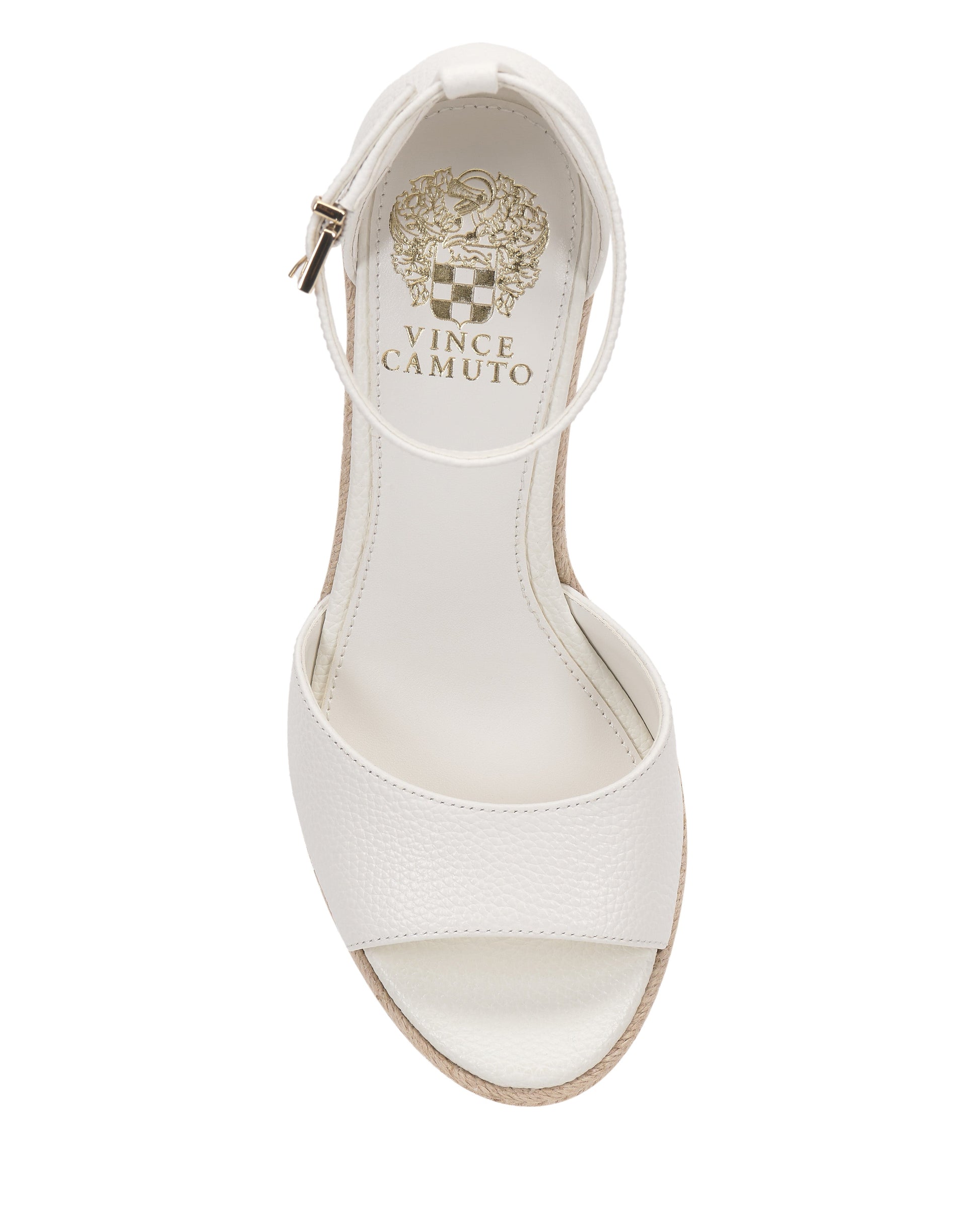 Vince Camuto Felyn Espadrille Wedge Sandal Bianco Leather
