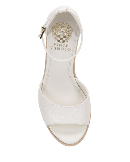 Vince Camuto Felyn Espadrille Wedge Sandal Bianco Leather