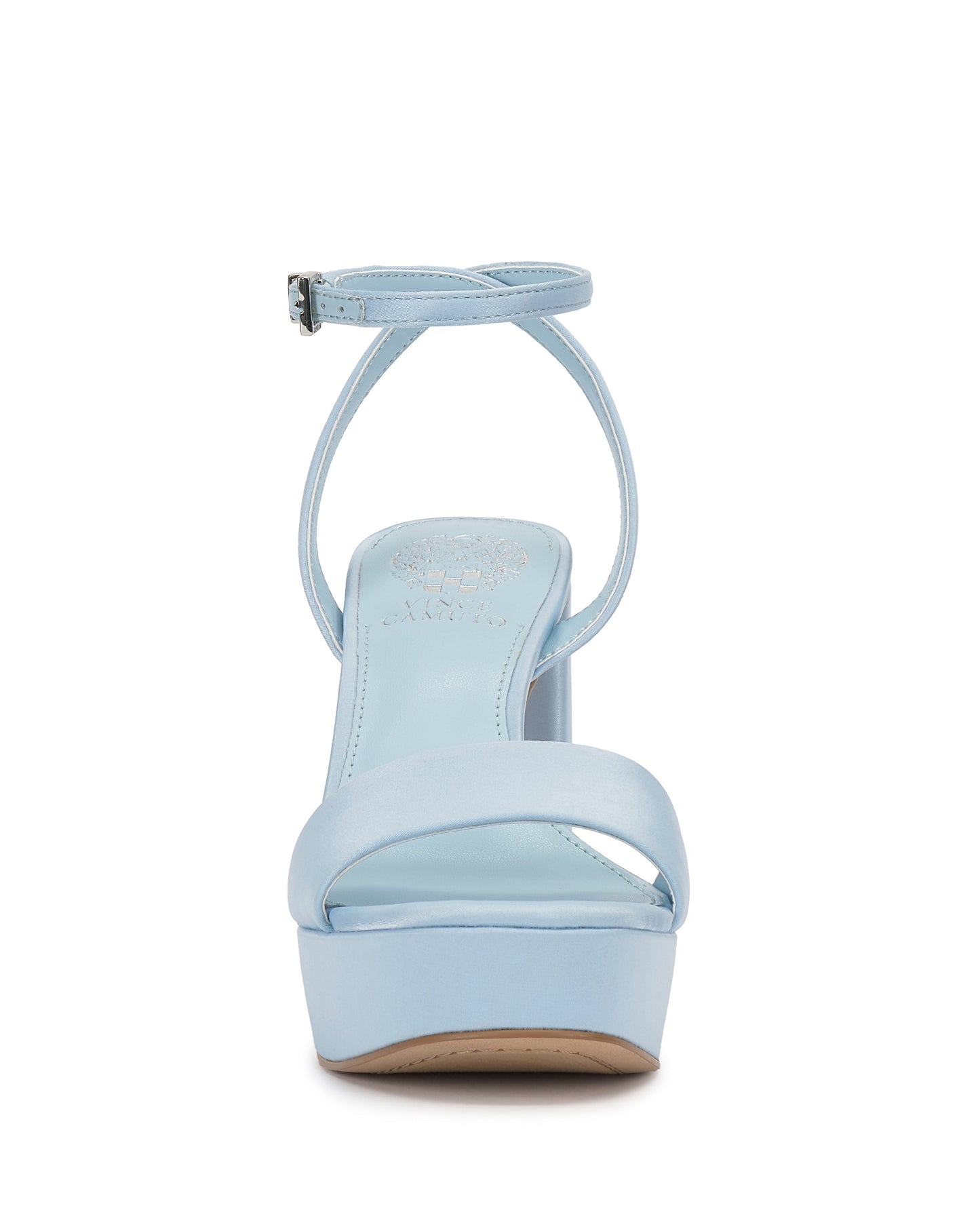 Vince Camuto Pendry Platform Sandal Light Blue Satin