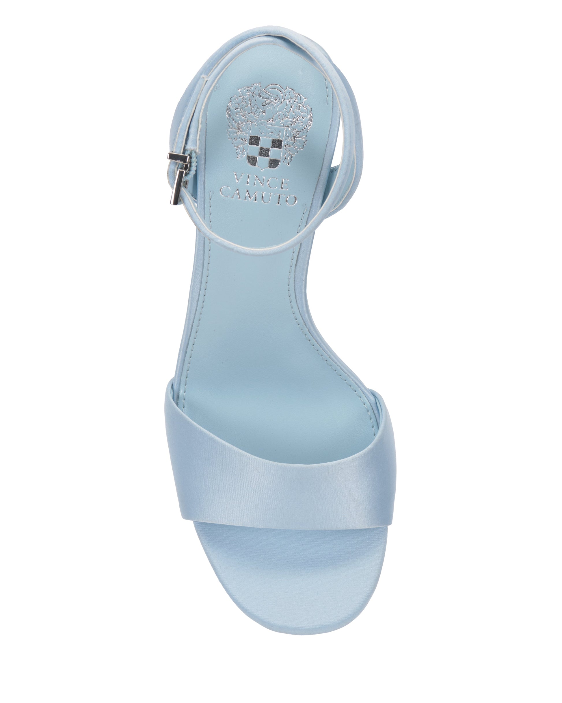 Vince Camuto Pendry Platform Sandal Light Blue Satin
