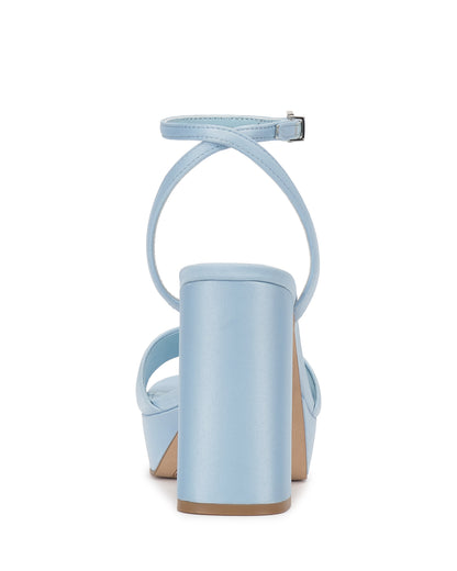 Vince Camuto Pendry Platform Sandal Light Blue Satin