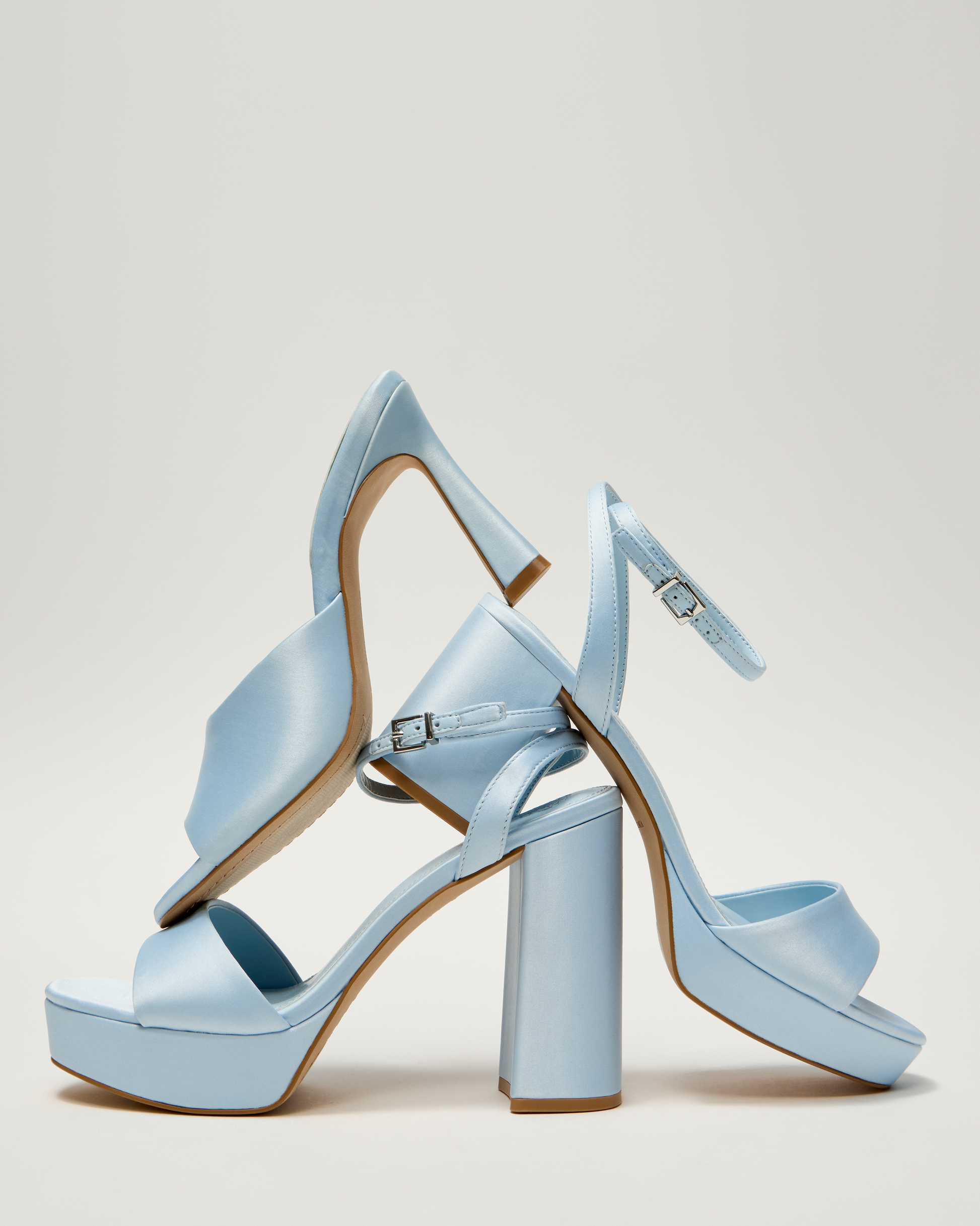 Vince Camuto Pendry Platform Sandal Light Blue Satin