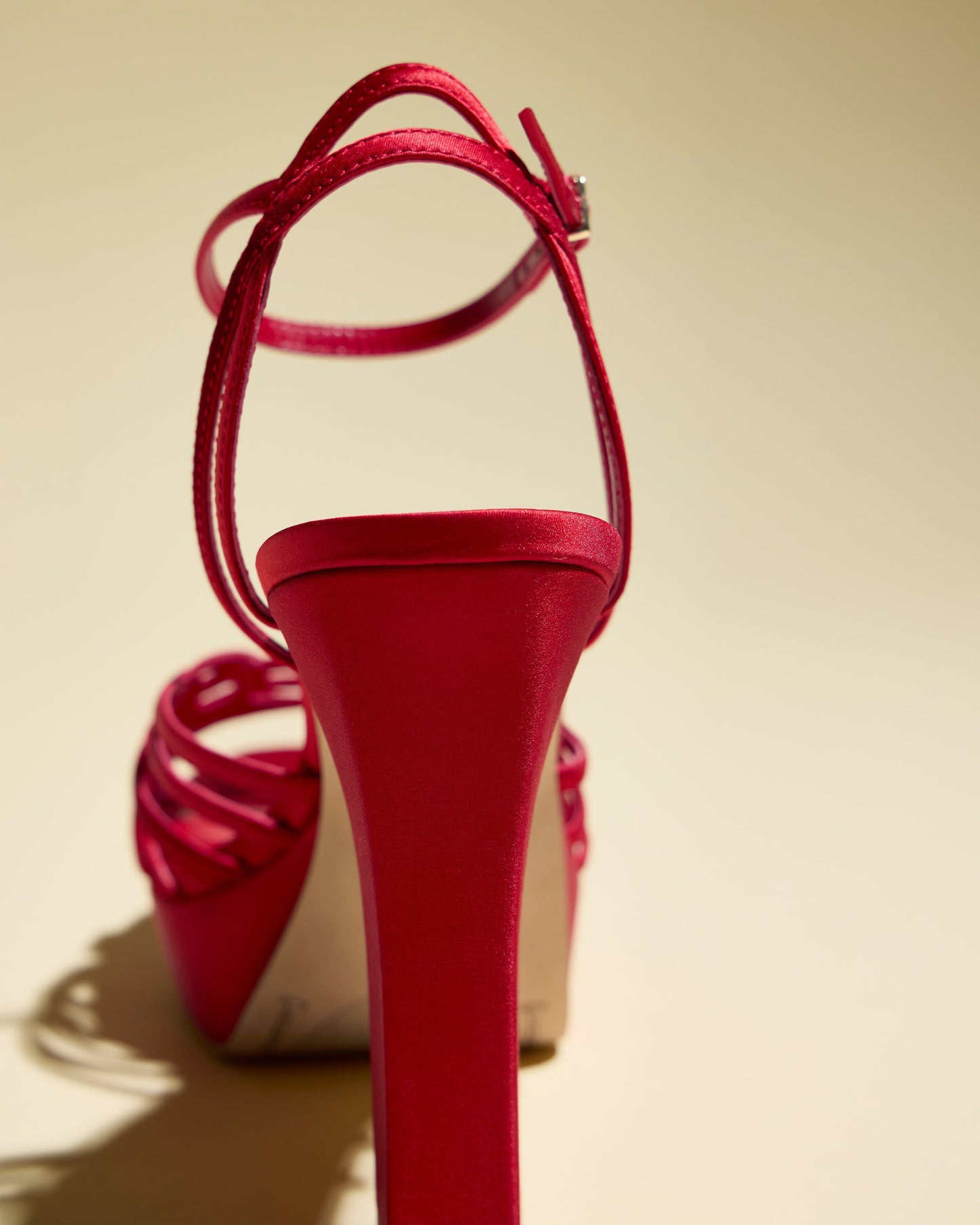Vince Camuto Samlee Strappy Platform Sandal Flame Satin