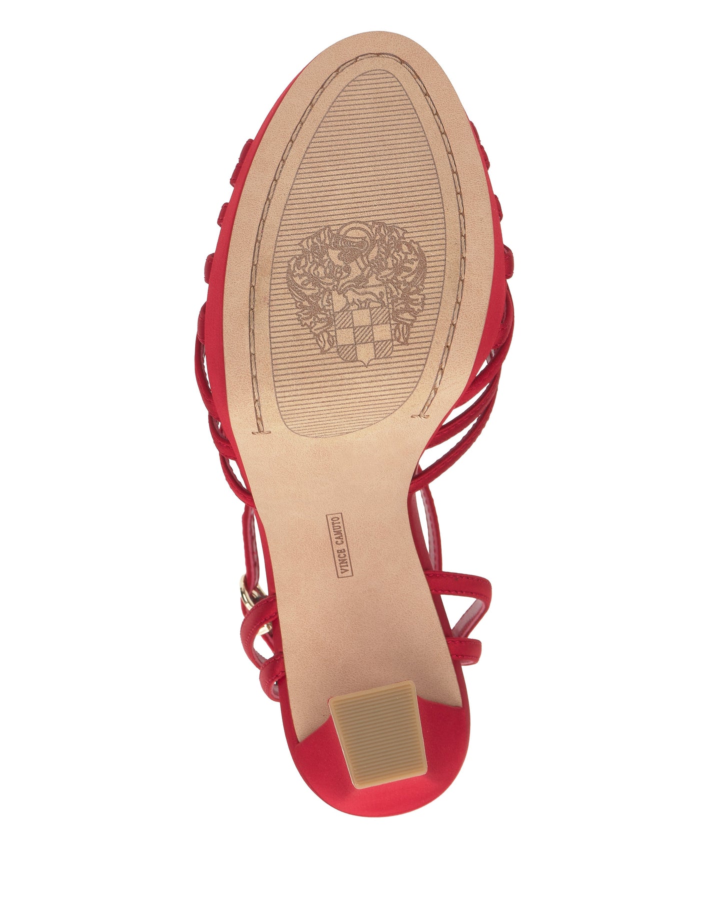 Vince Camuto Samlee Strappy Platform Sandal Flame Satin