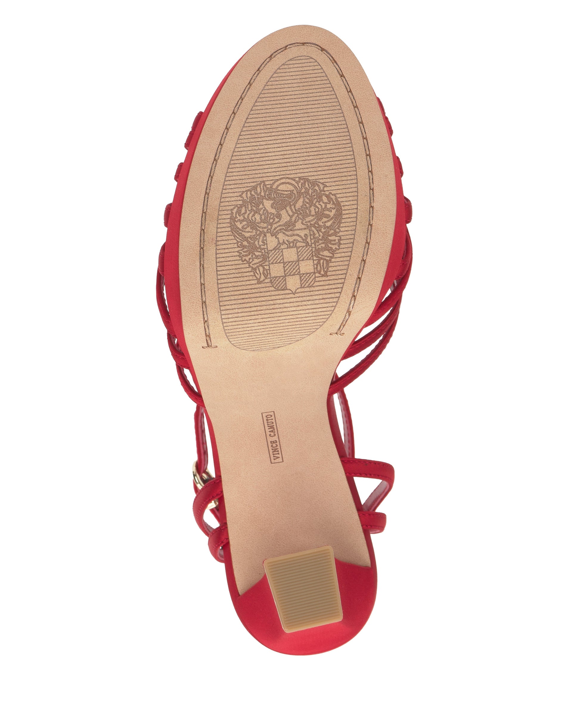 Vince Camuto Samlee Strappy Platform Sandal Flame Satin