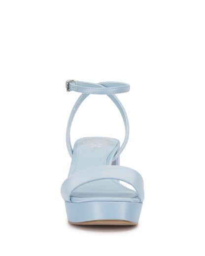 Vince Camuto Pendreya Platform Sandal Light Blue Satin