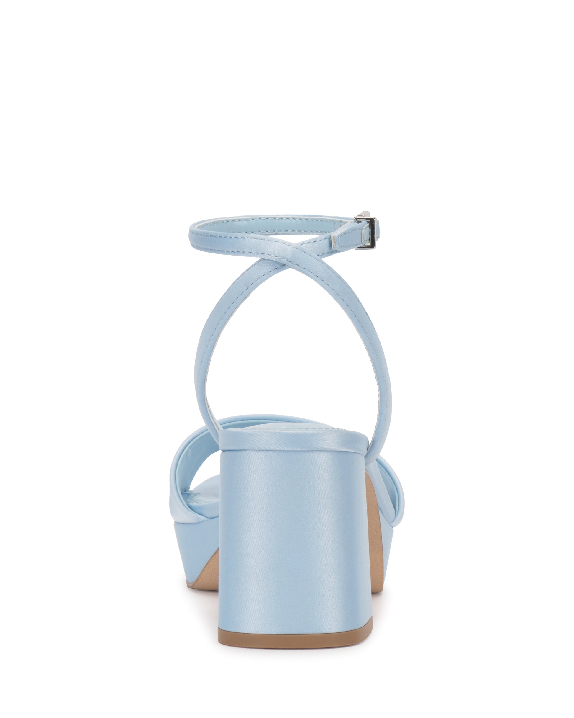 Vince Camuto Pendreya Platform Sandal Light Blue Satin