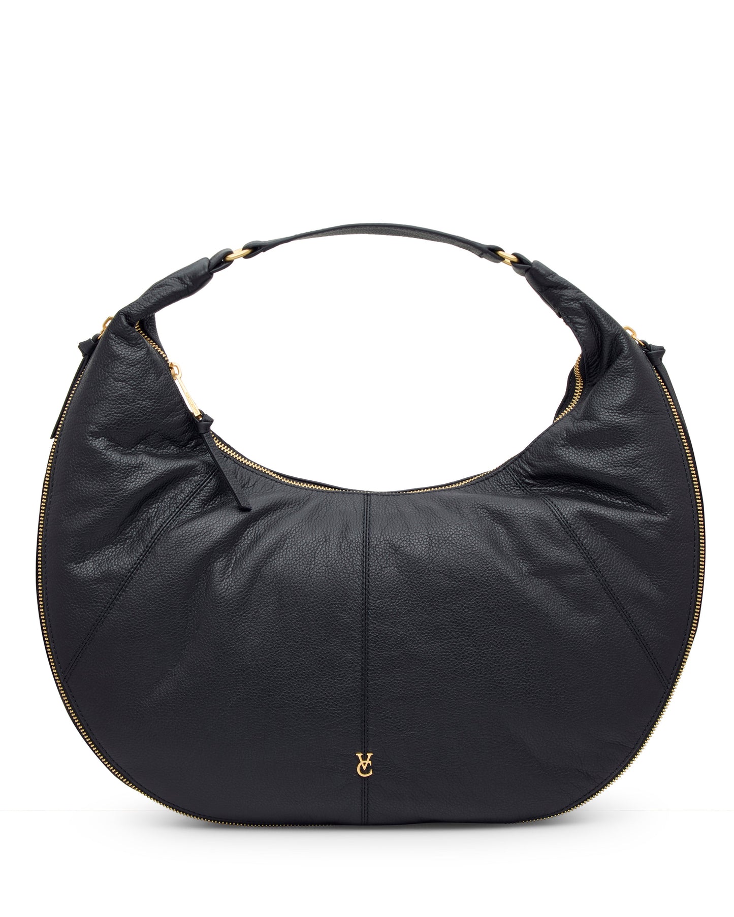 Vince Camuto Kaela Hobo Bag Black Leather