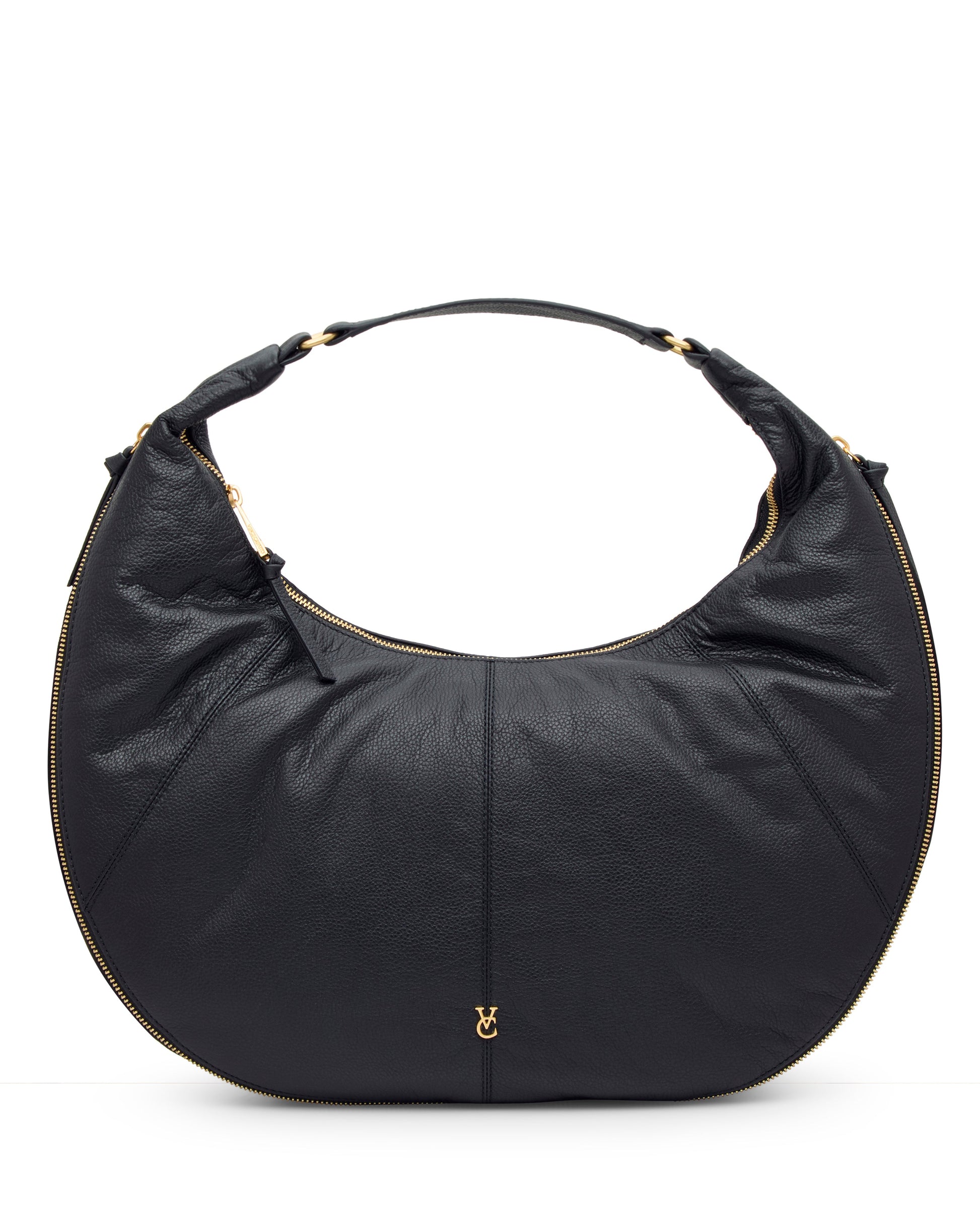 Vince Camuto Kaela Hobo Bag Black Leather