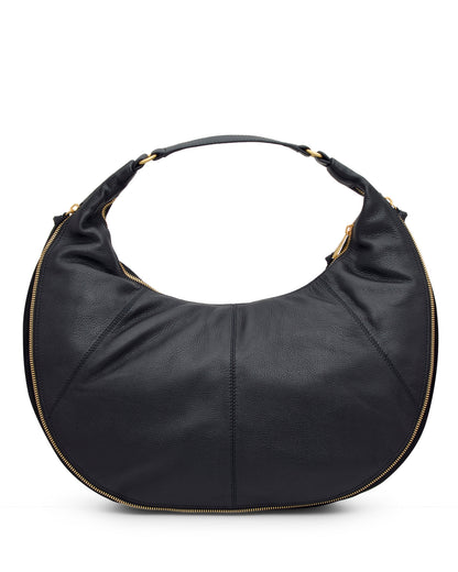 Vince Camuto Kaela Hobo Bag Black Leather