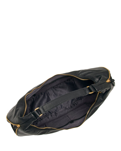 Vince Camuto Kaela Hobo Bag Black Leather