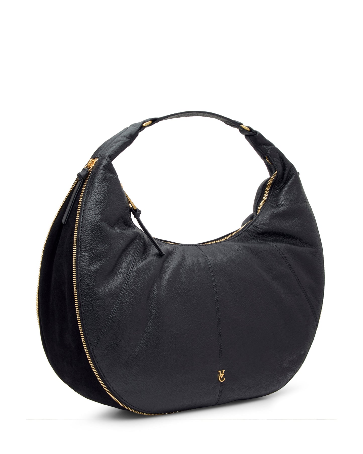 Vince Camuto Kaela Hobo Bag Black Leather