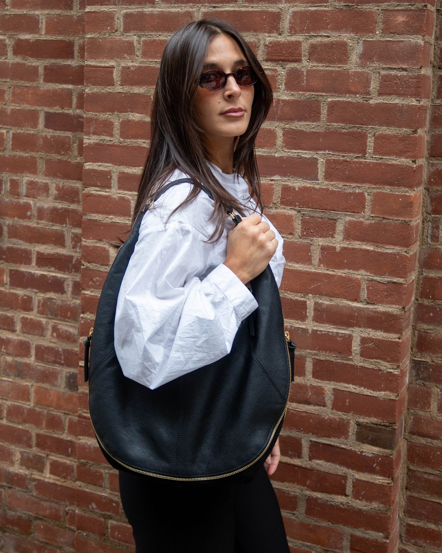 Vince Camuto Kaela Hobo Bag Black Leather