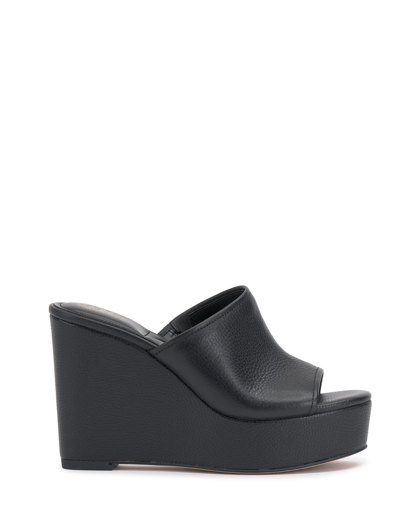 Vince Camuto Etta Wedge Sandal Black Leather