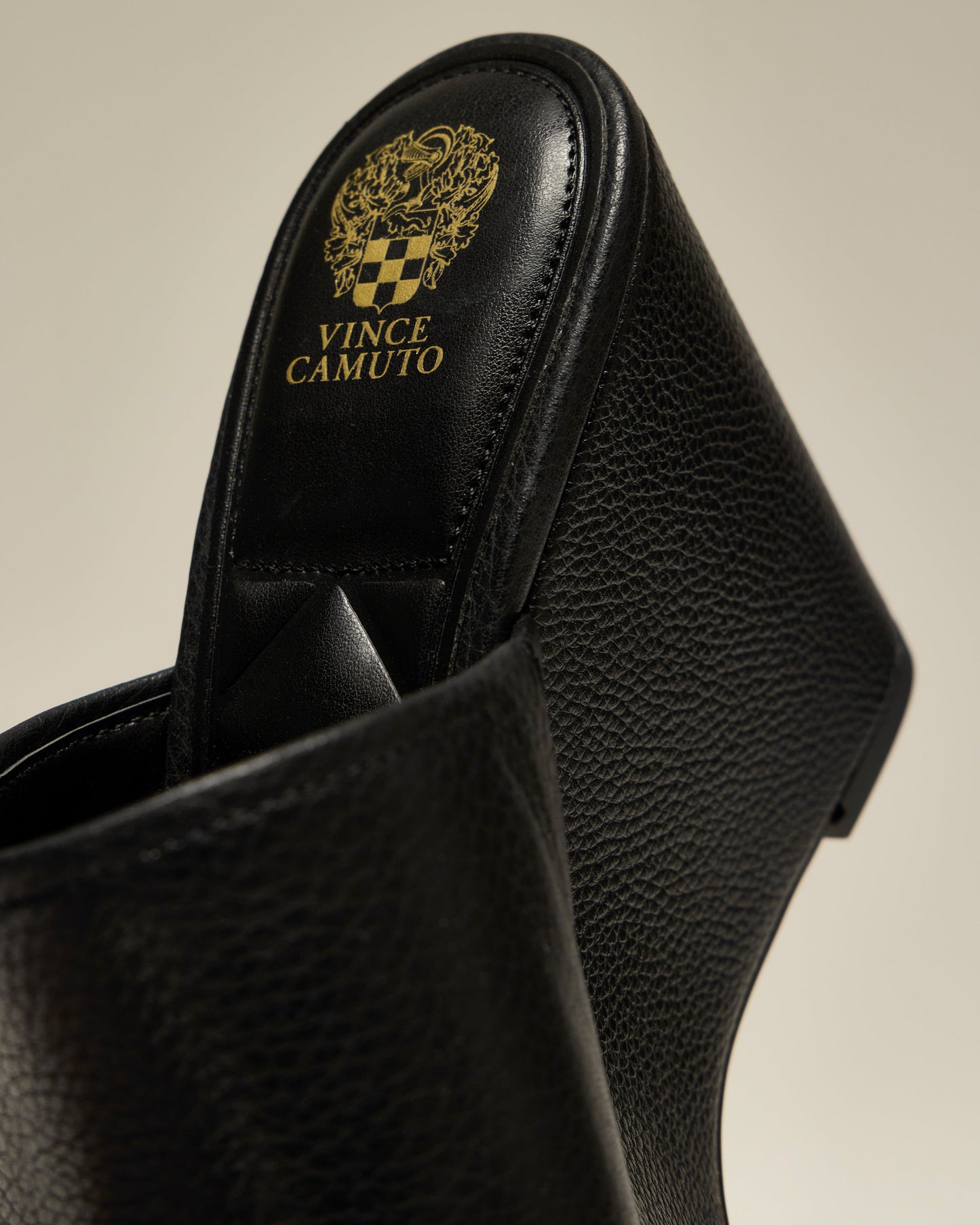 Vince Camuto Etta Wedge Sandal Black Leather