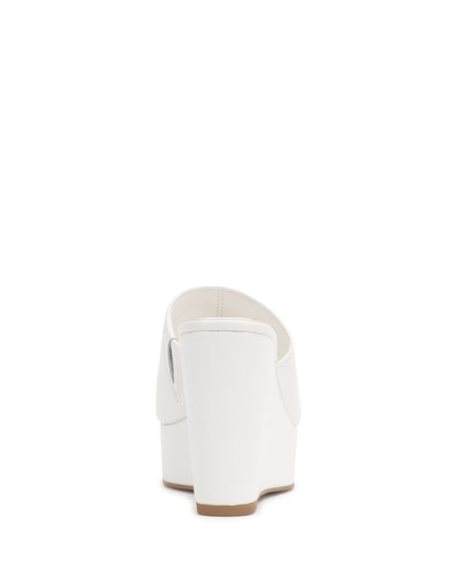 Vince Camuto Etta Wedge Sandal Bianco Leather