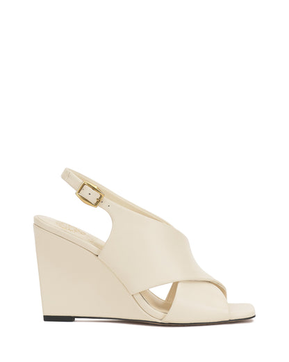 Vince Camuto Ameira Wedge Sandal Creamy White Leather