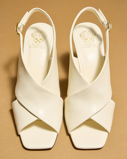Vince Camuto Ameira Wedge Sandal Creamy White Leather