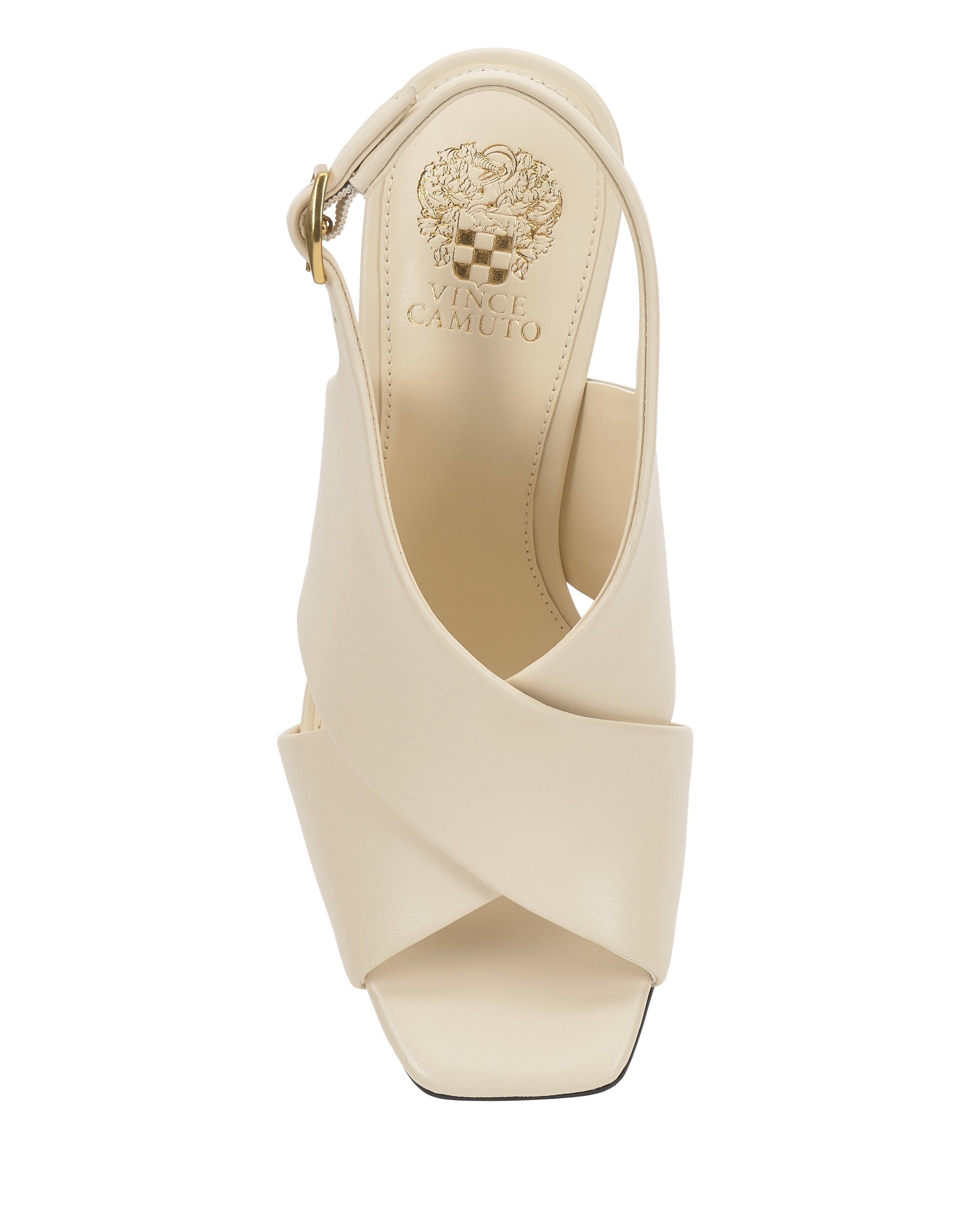 Vince Camuto Ameira Wedge Sandal Creamy White Leather