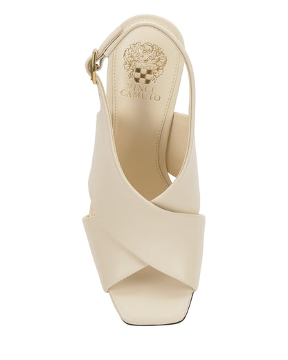 Vince Camuto Ameira Wedge Sandal Creamy White Leather