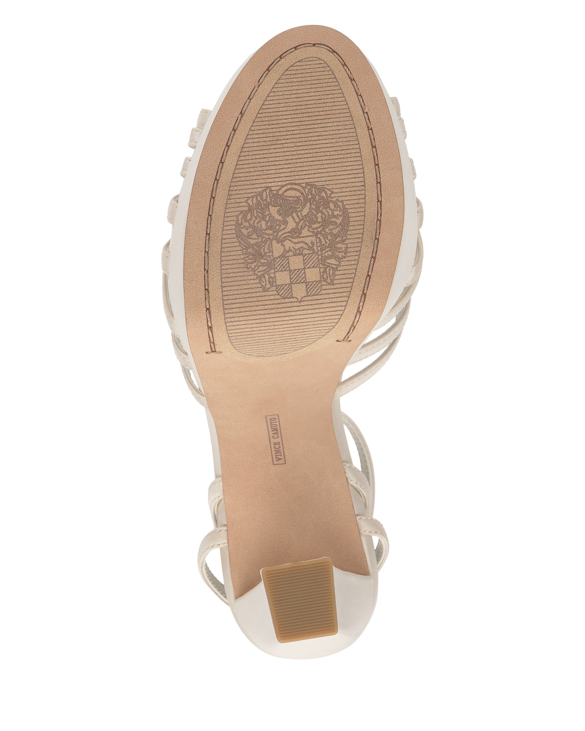 Vince Camuto Samlee Strappy Platform Sandal Milk Satin