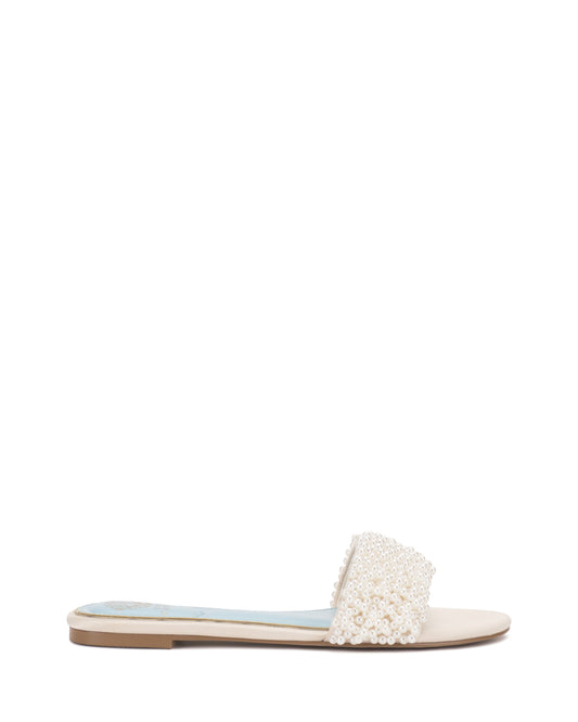 Vince Camuto Balea Beaded Sandal Milk Satin