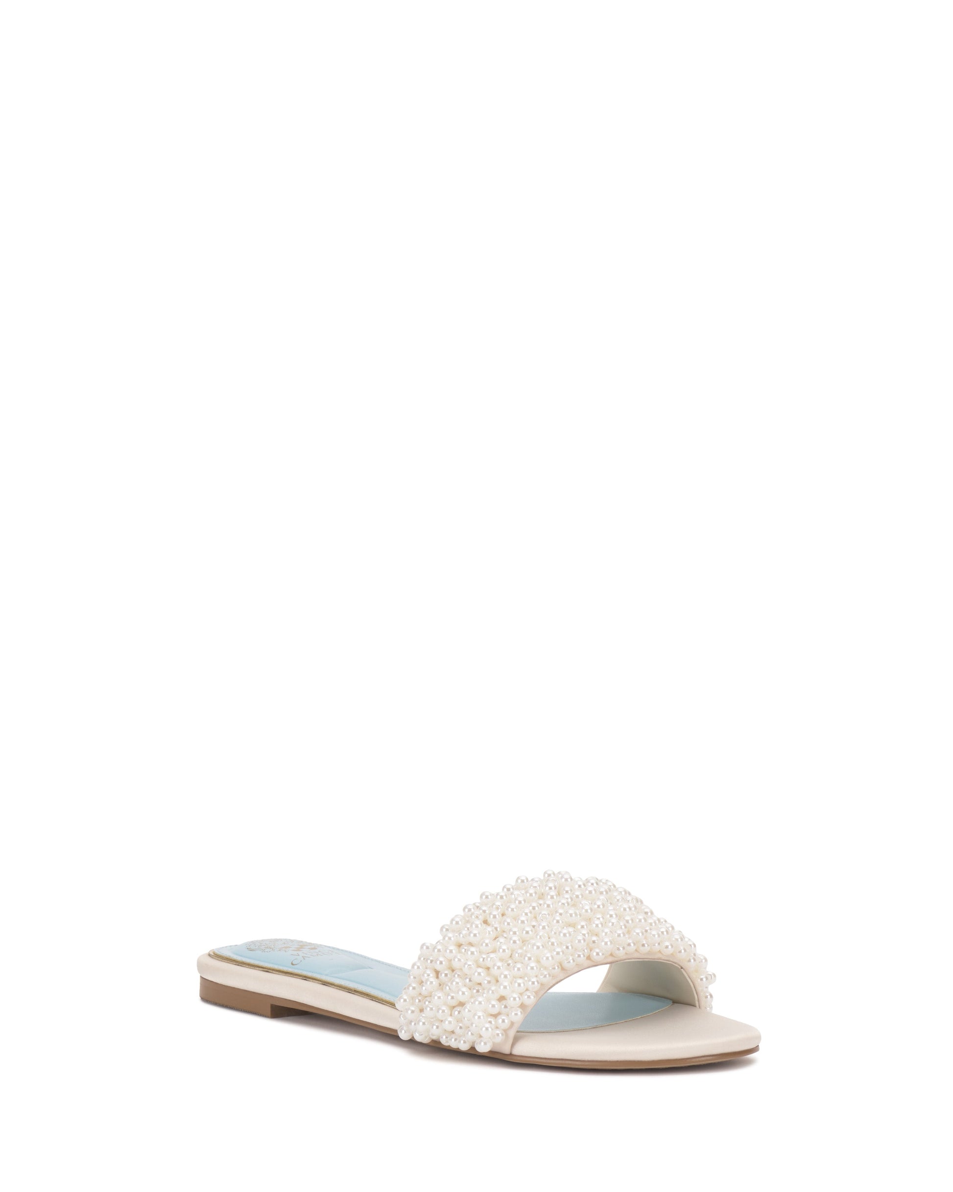 Vince Camuto Balea Beaded Sandal Milk Satin