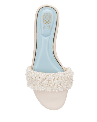 Vince Camuto Balea Beaded Sandal Milk Satin