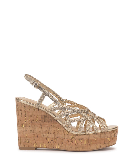 Vince Camuto Elody Wedge Sandal Egyptian Gold
